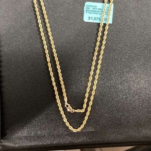 14k gold rope 2.5mm chain